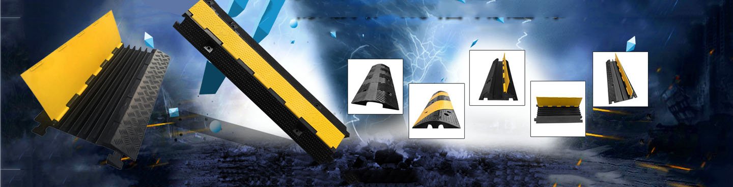 Yellow and black cable protectors