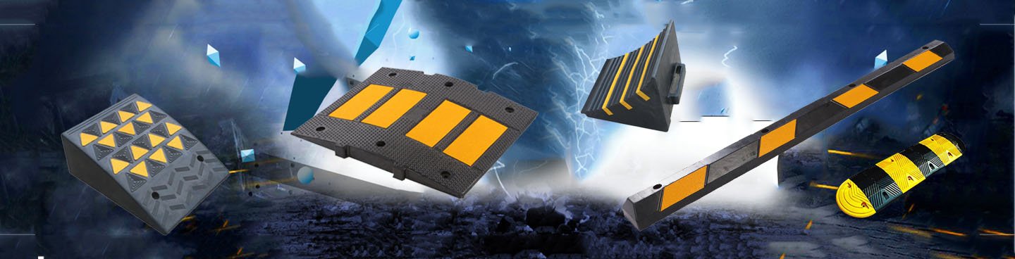 Road safety products with yellow reflective markings