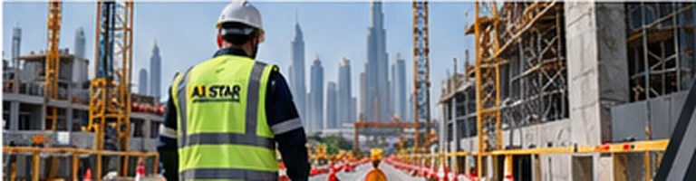A1Star safety worker on a Dubai construction site