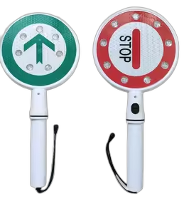 LED Hand Hold Traffic Paddle Rechargeable 370 mm